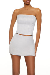 Smocked Tube Crop Top