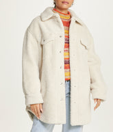 Faux Shearling Shirt Jacket