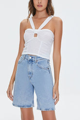 V-Strap Cutout Crop Top