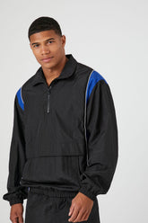 Striped Half-Zip Jacket