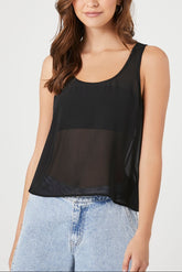 Chiffon Scoop Tank Top
