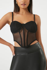 Mesh Cropped Bustier Cami