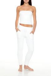 Fuzzy Sweater-Knit Joggers