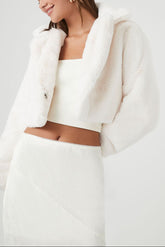 Plush Cropped Coat
