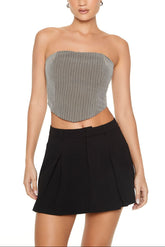 Pinstriped Tube Top