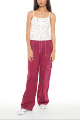 Twill Straight Cargo Pants