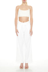 Mid-Rise Straight Pants