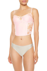 Sheer Lace Underwire Corset Bra
