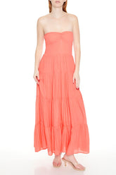 Tiered Strapless Maxi Dress