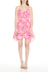 Floral Handkerchief Mini Dress