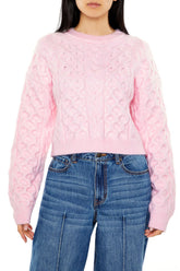 Cable & Honeycomb Knit Sweater