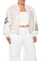 Plus Size Bunny Bomber Jacket