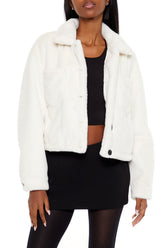 Faux Fur Cropped Shacket