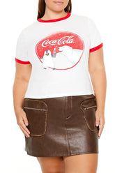 Plus Size Coca-Cola Ringer Baby Tee