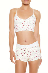 Seamless Heart Print Bralette