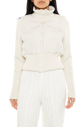 Ribbed Funnel Neck Jacket