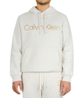 Long Sleeves Metallic Logo Po Hoodie
