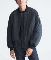 Front Zipper Matte Bomber Jacket