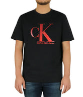 Short Sleeves Textured Monogram Tee