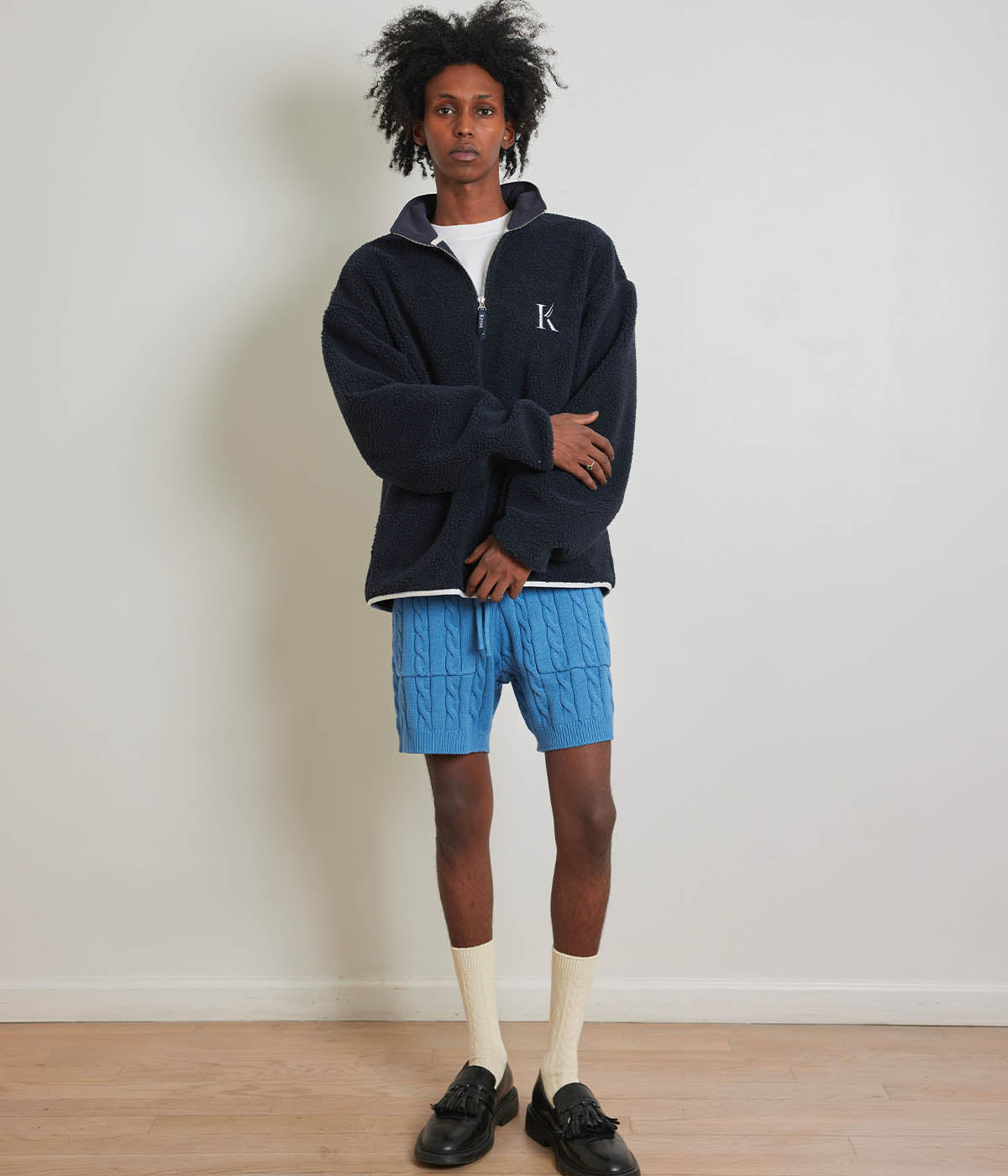  Krost Sherpa Quarter Zip - Dark Sapphire - Bonton