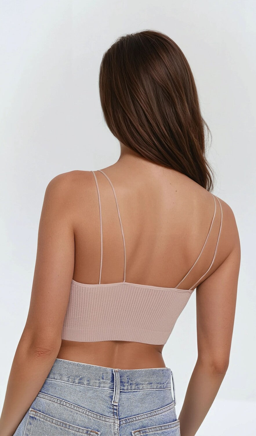  Forever 21 Dual Cami Strap Bralette - white - Bonton