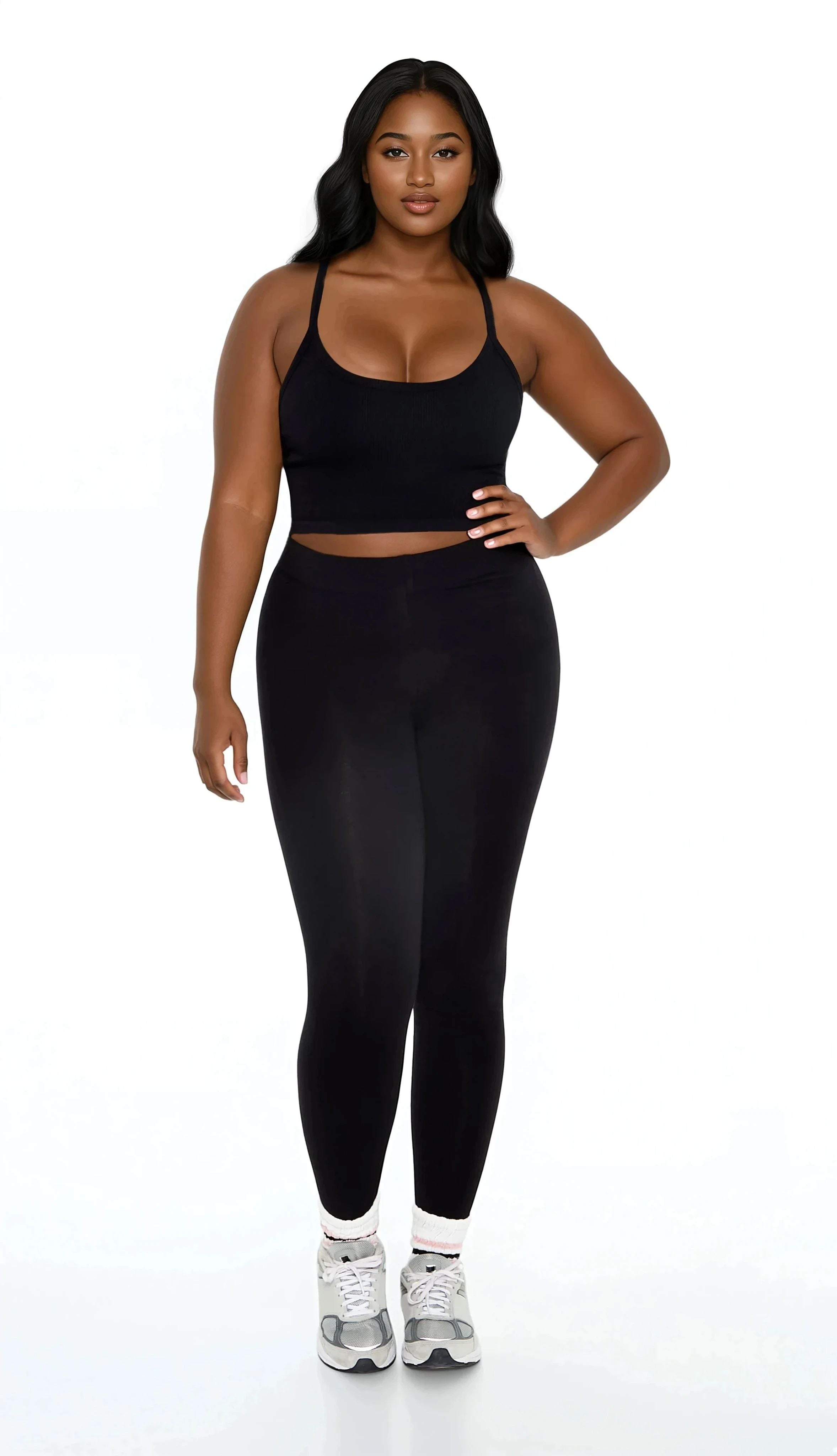  Forever 21 Plus Size Cotton Leggings - black - Bonton