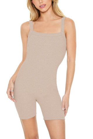 Fitted Rib-Knit Romper