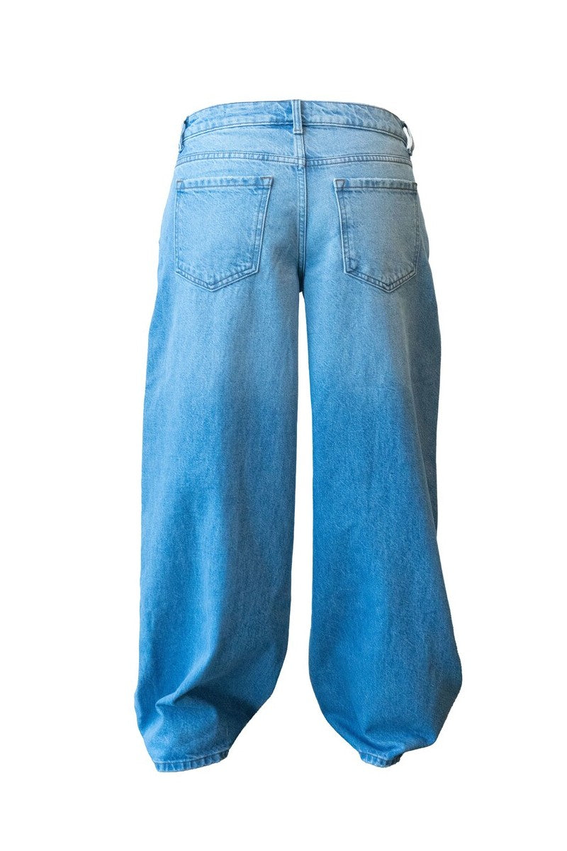  Forever 21 Low-Rise Wide-Leg Jeans - medium-denim - Bonton