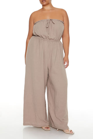 Plus Size Wide-Leg Jumpsuit