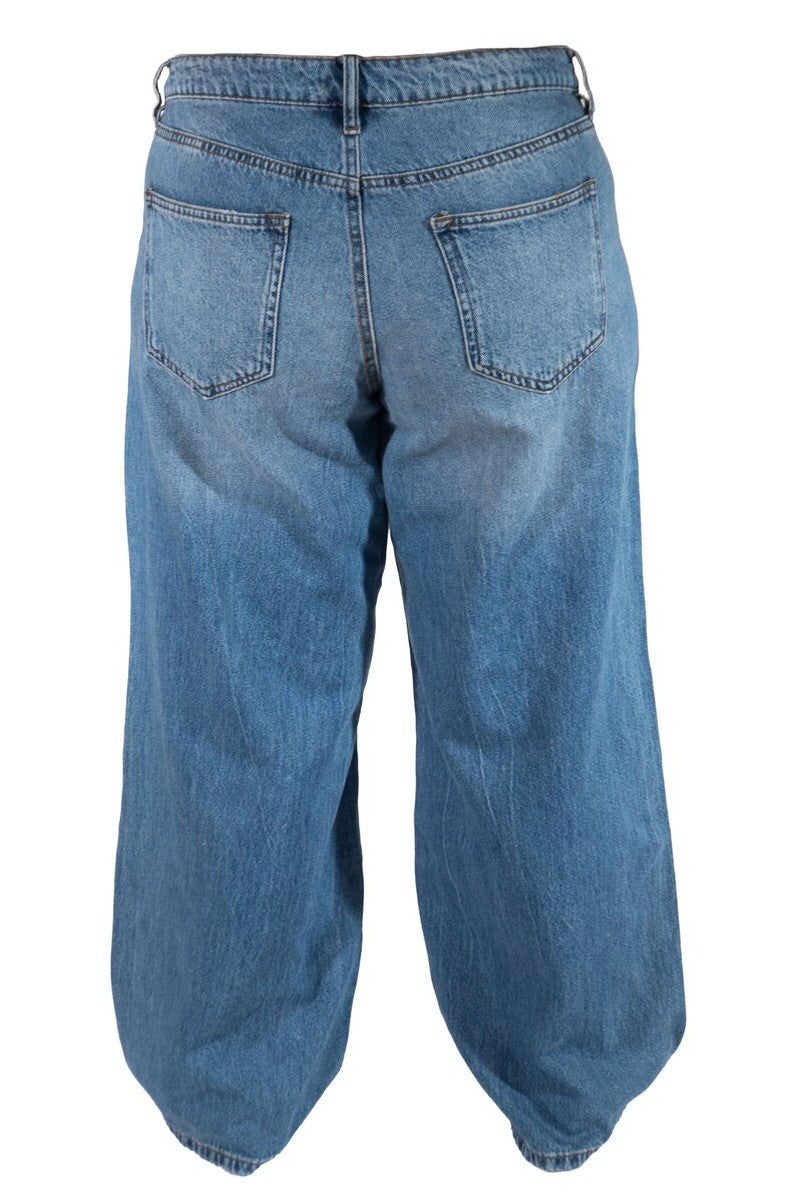  Forever 21 Plus Size Wide-Leg Denim Jeans - medium-denim - Bonton