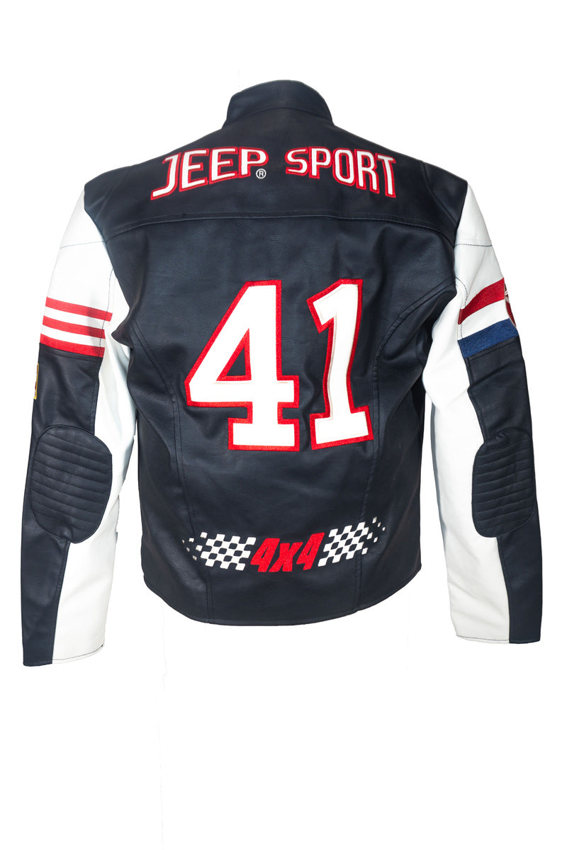  Forever 21 Men's Jeep Moto Jacket - black-multi - Bonton
