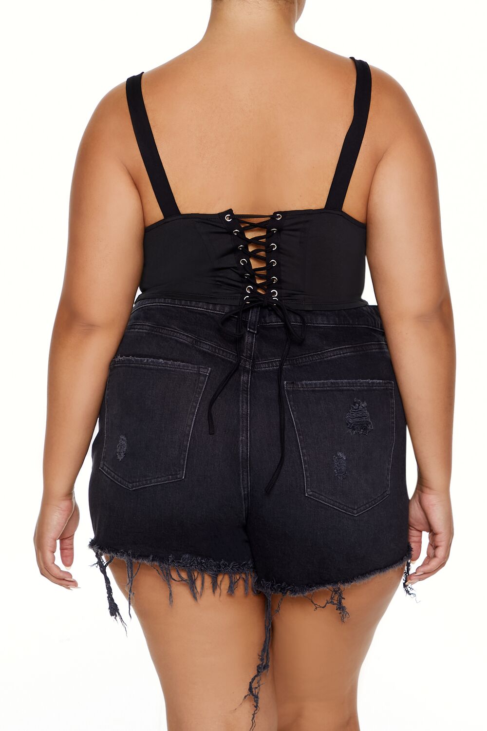  Forever 21 Plus Size Ignite the Flame Crop Top - black multi - Bonton
