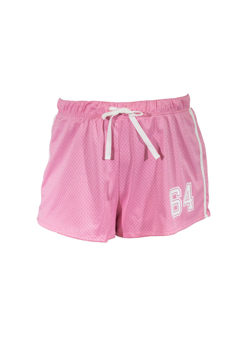  Forever 21 Plus Size Mesh 64 Athletic Shorts - pink-white - Bonton