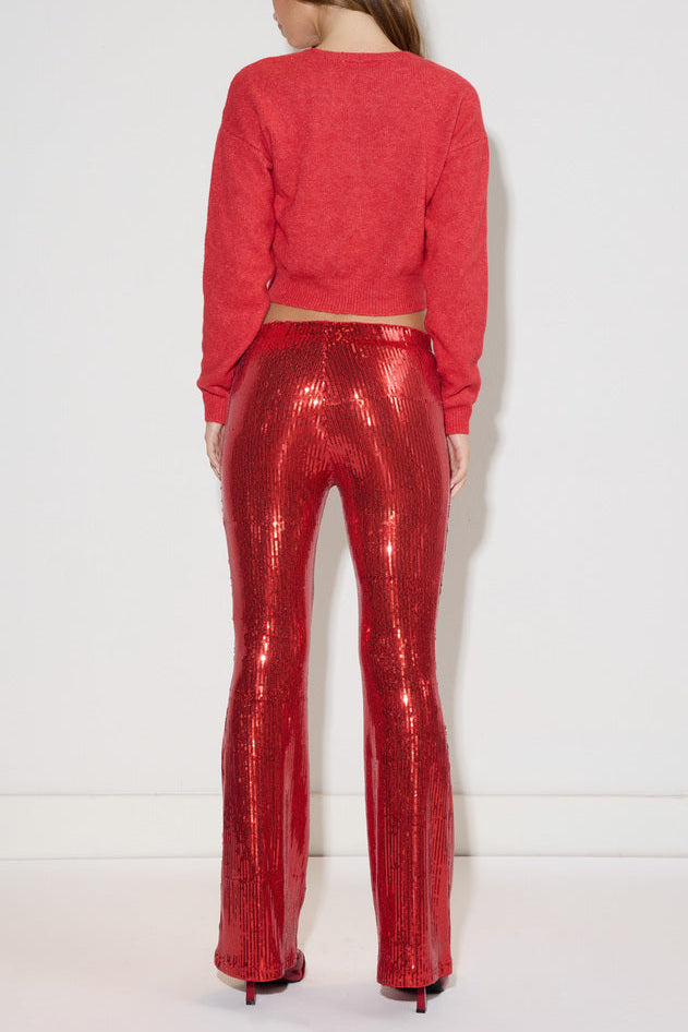  Forever 21 Deck the Paws Dachshund Cropped Sweater - red multi - Bonton