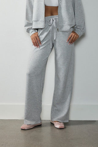 Wide-Leg Scuba Sweatpants