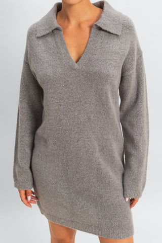 Collared Sweater Dress