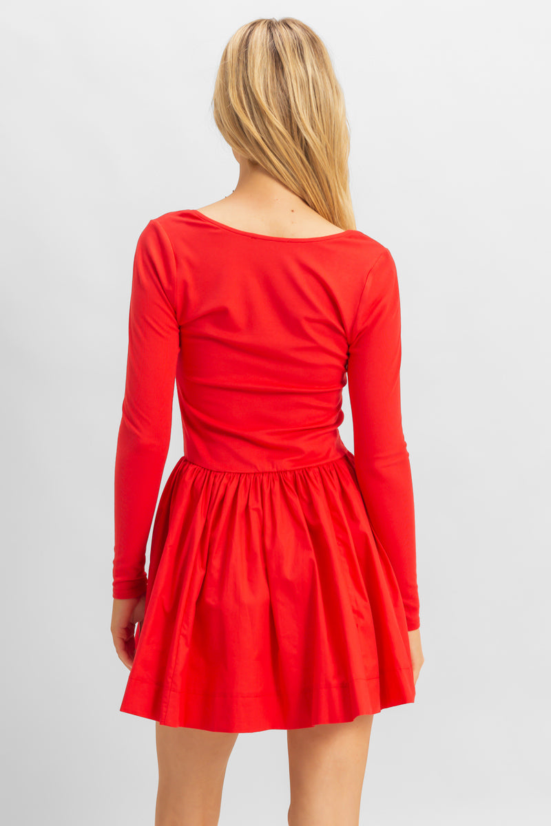  Forever 21 Scoop-Neck Mini Skater Dress - black - Bonton