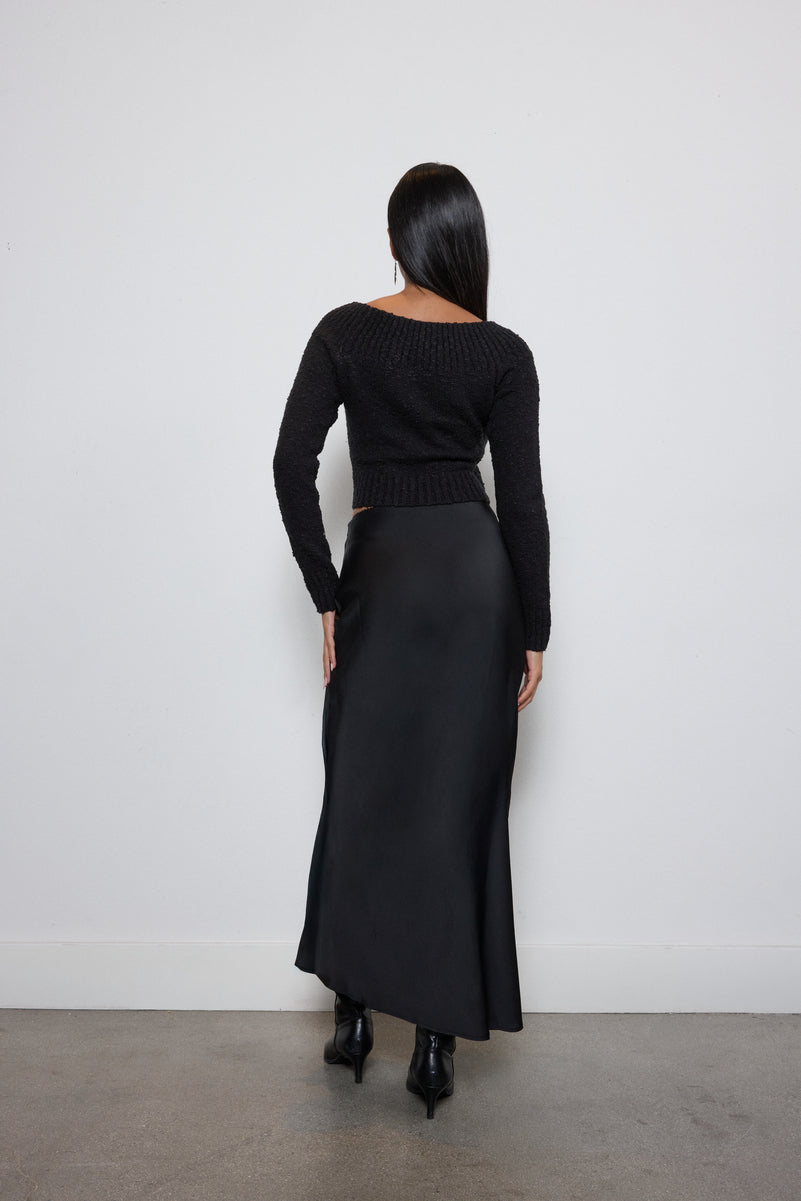  Forever 21 Satin A-Line Maxi Skirt - champagne - Bonton