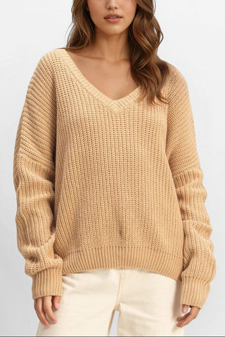 V-Neck Knit Sweater
