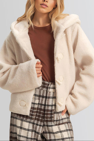 Hooded Sherpa Toggle Jacket