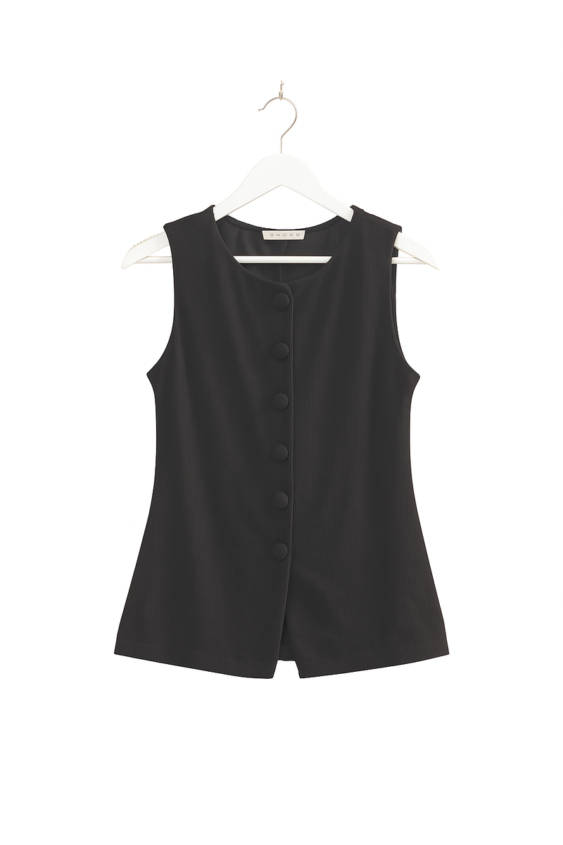  Forever 21 Rib-Knit Button-Front Sleeveless Top - taupe - Bonton