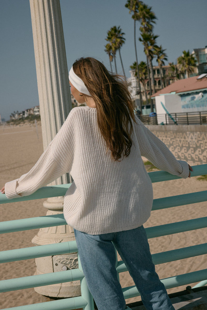  Forever 21 Oversized Patch Pocket Sweater - pink - Bonton