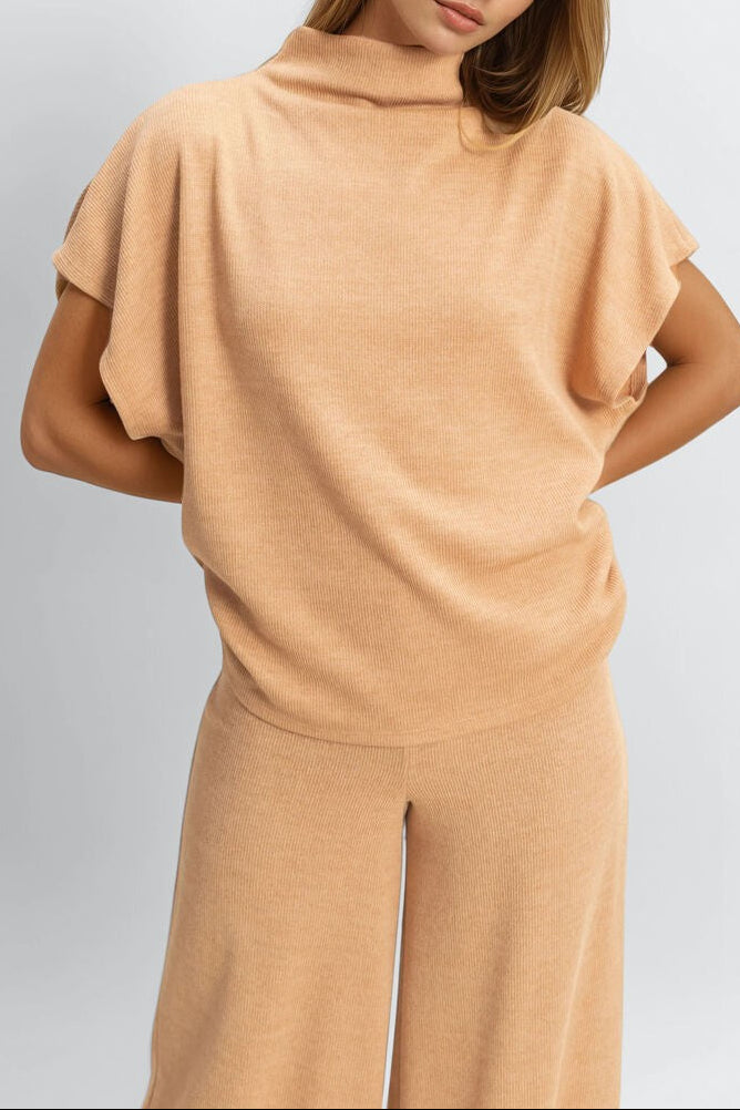  Forever 21 Mockneck Top and Pant Set - camel - Bonton