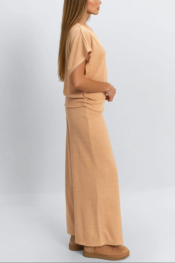  Forever 21 Mockneck Top and Pant Set - camel - Bonton