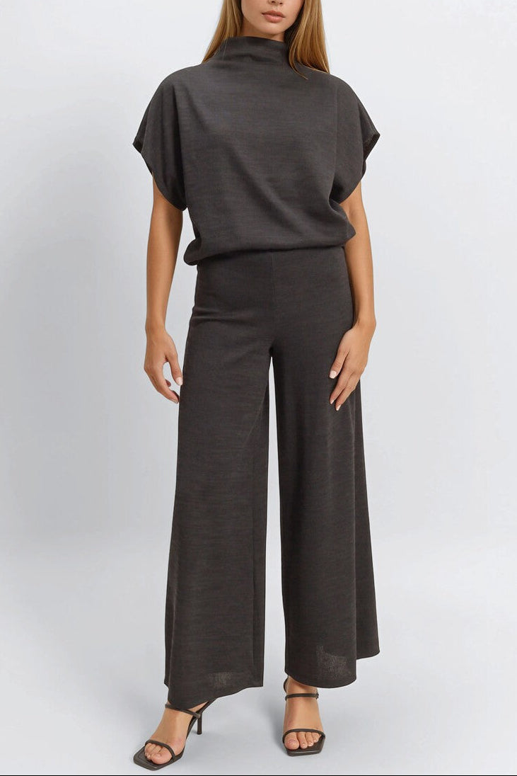  Forever 21 Mockneck Top and Pant Set - camel - Bonton