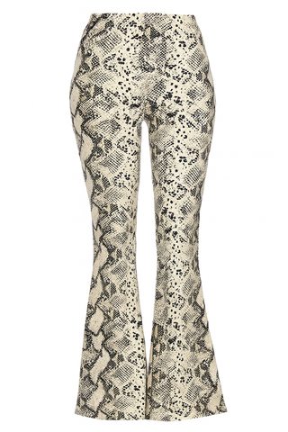 Snake Print Flare Pants