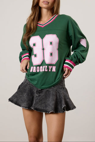 Brooklyn Long Sleeve Graphic Jersey