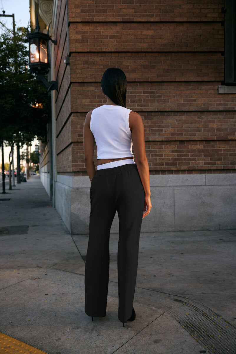  Forever 21 Ponte-Knit Straight-Leg Pants - sand - Bonton