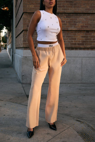 Ponte-Knit Straight-Leg Pants