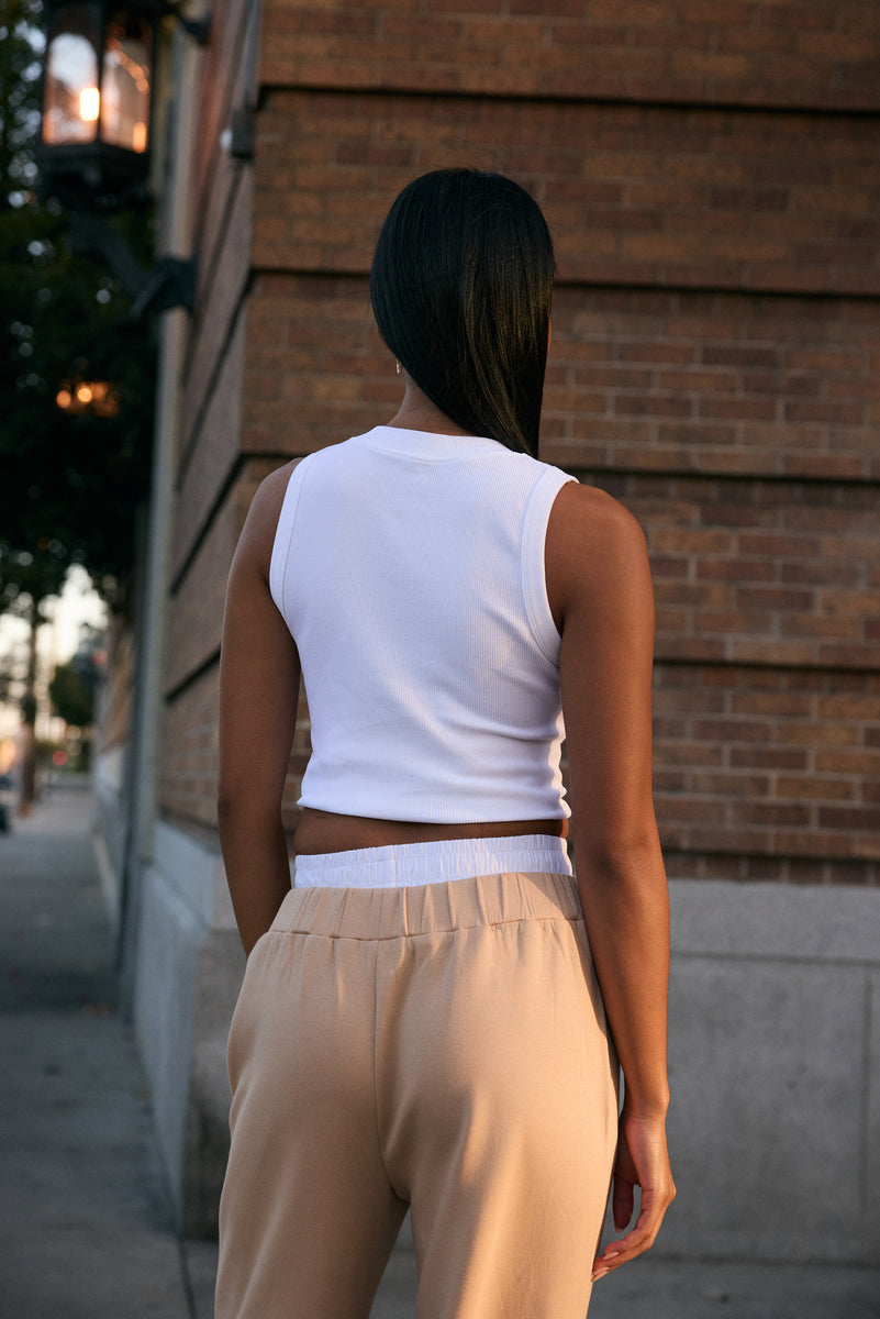  Forever 21 Ponte-Knit Straight-Leg Pants - sand - Bonton